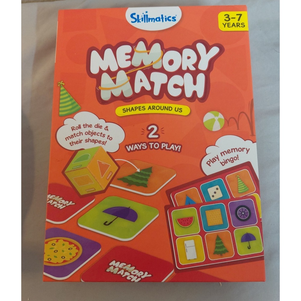 Skillmatics Memory Match Shapes Around Us Educational Game Ages 3-7